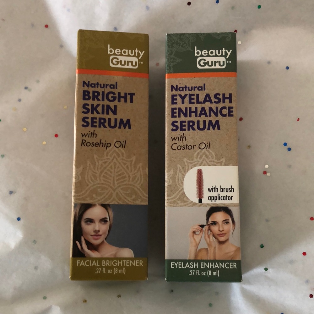 Beauty Guru Natural Eyelash Enhance Serum and Bright Skin Serum Set
Brand New